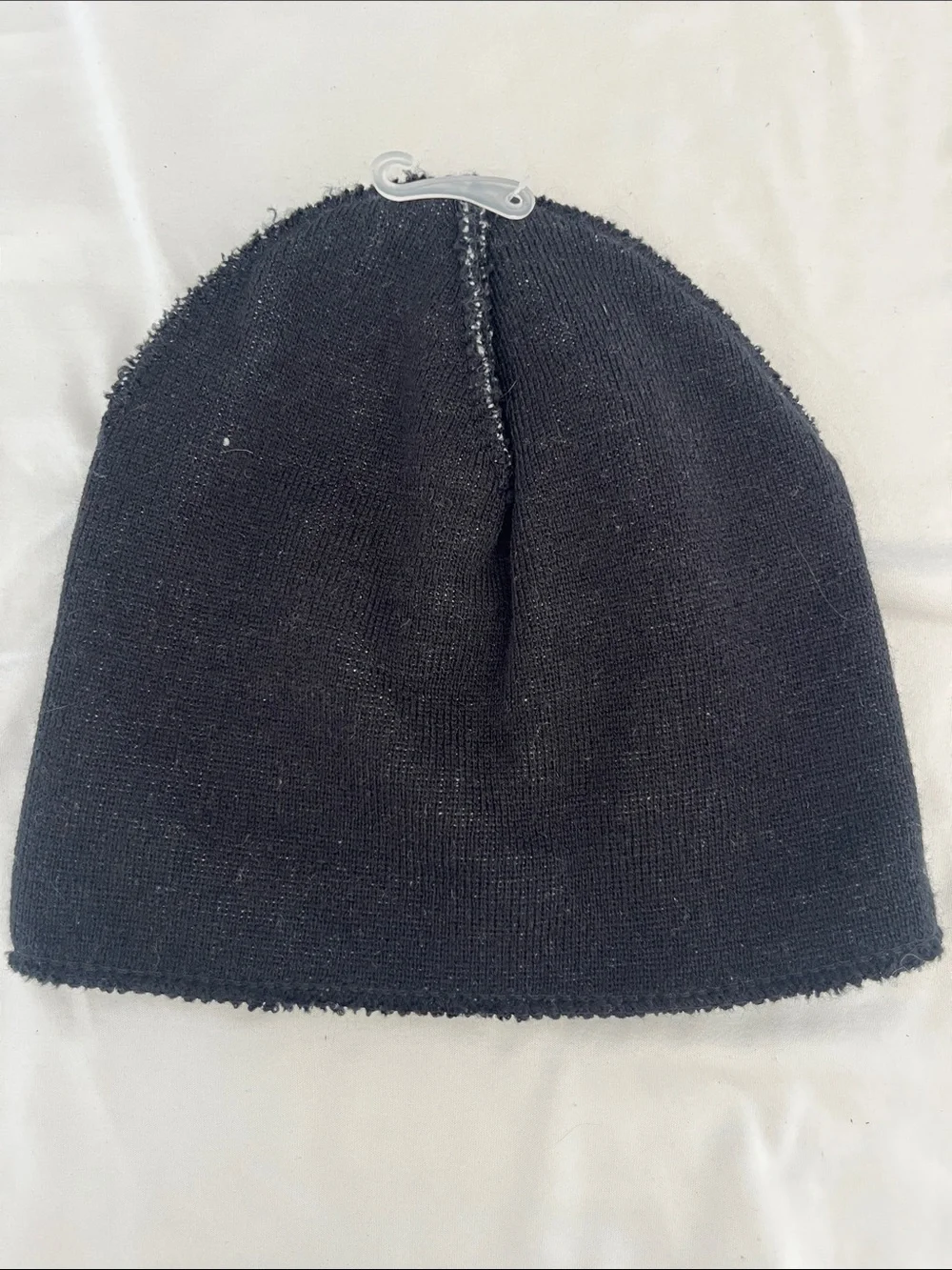Puma Kids Black Beanie with White Branding and Red Puma Logo